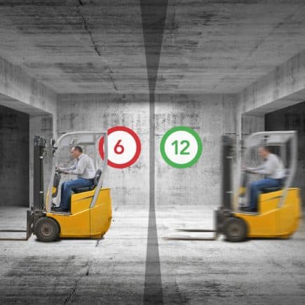 Forklift to Forklift Speed Reduction