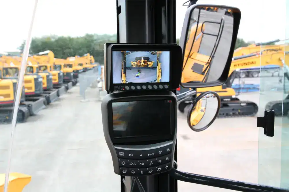 Construction vehicle camera for equipment management and safety.