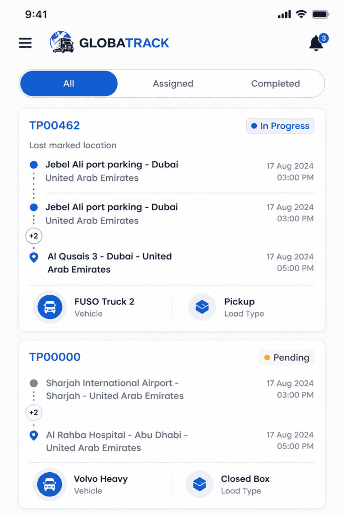 Driver app enhanced